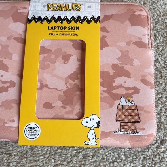 Peanuts Pink Laptop Skin and AirPod Case Set beige camo camouflage tech camo - Picture 2 of 7